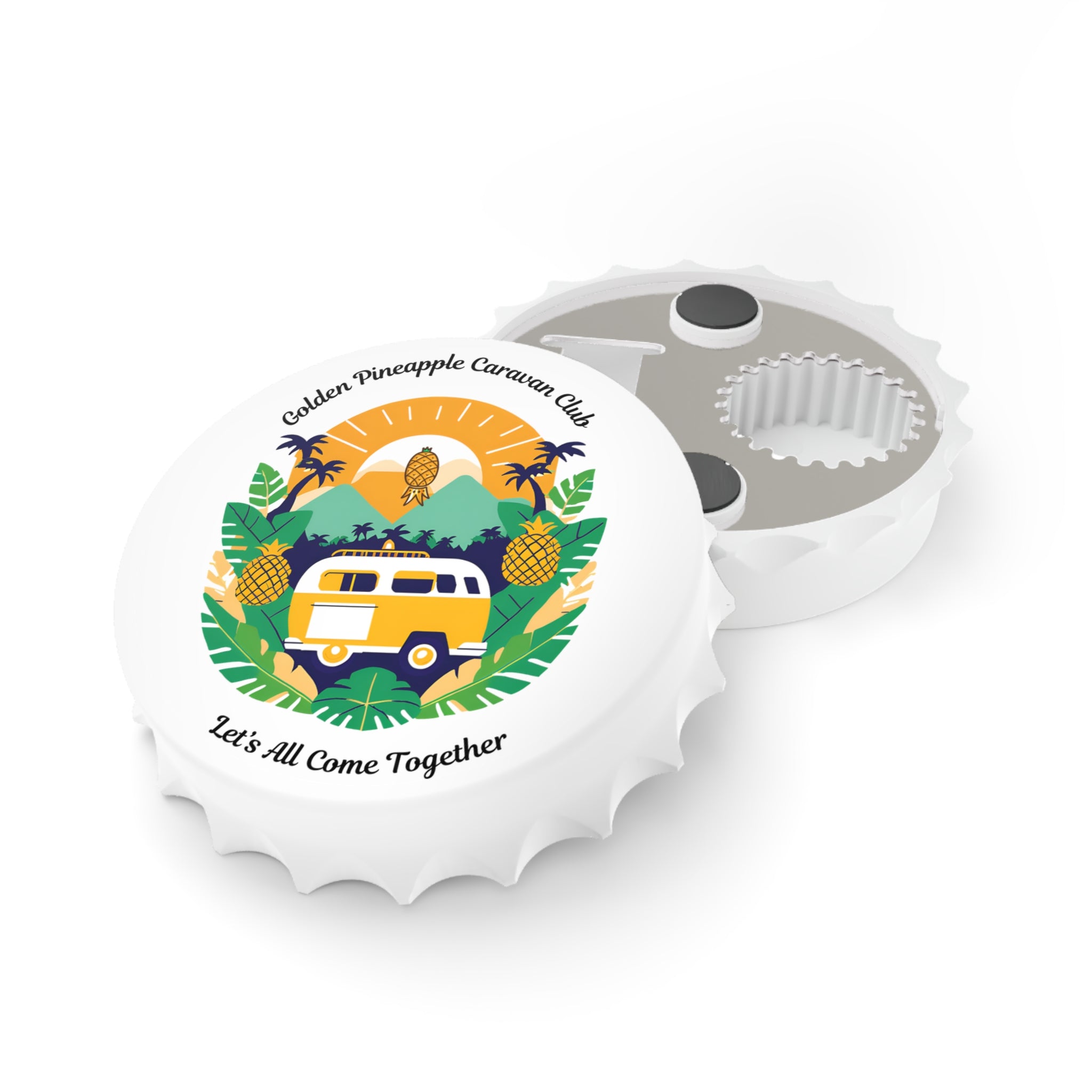 The Golden Pineapple Caravan Club Bottle Opener - Take Your Top Off
