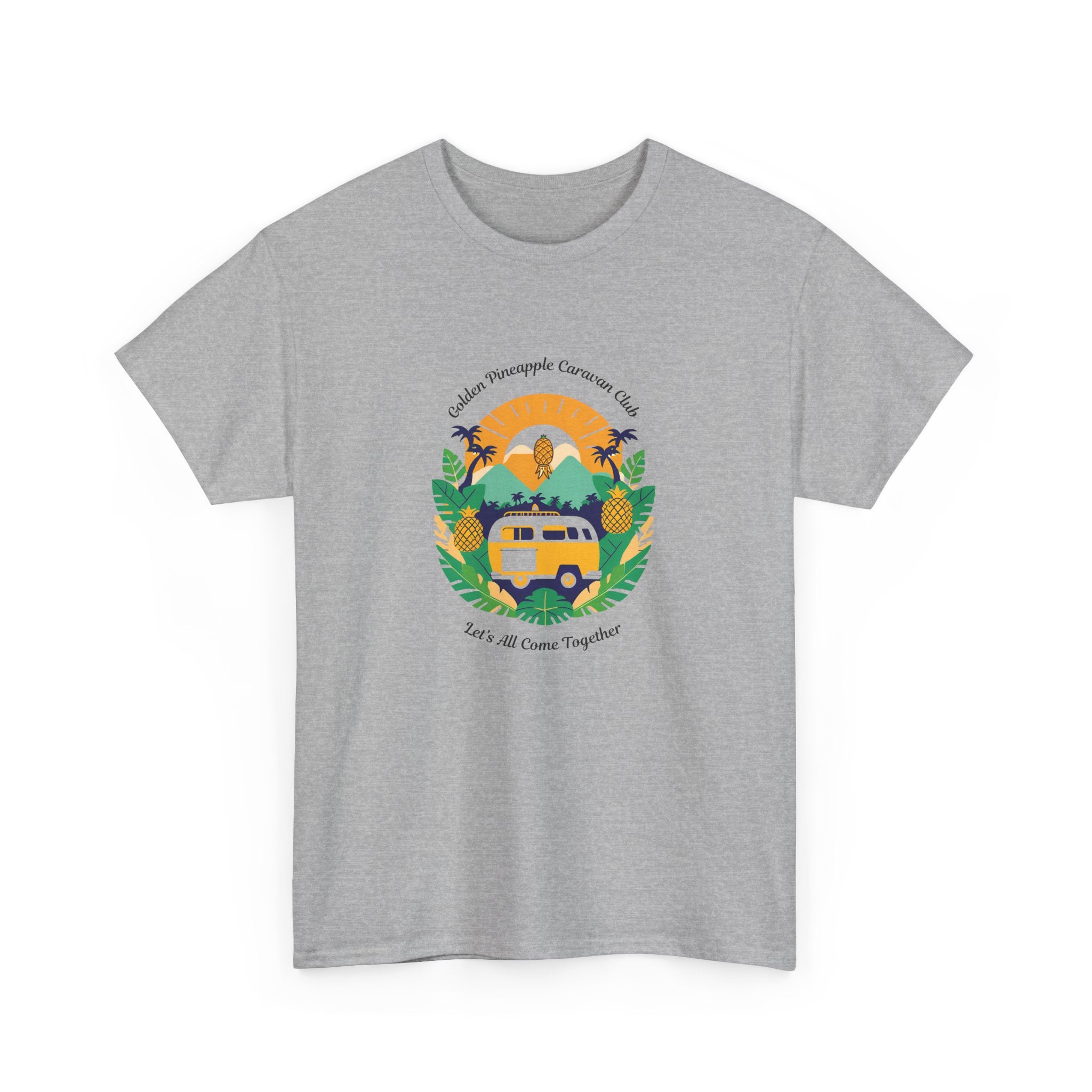 Golden Pineapple Caravan Club T-Shirt - Let's All Come Together